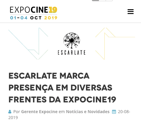 Escarlate marca presença em diversas frentes da Expocine19