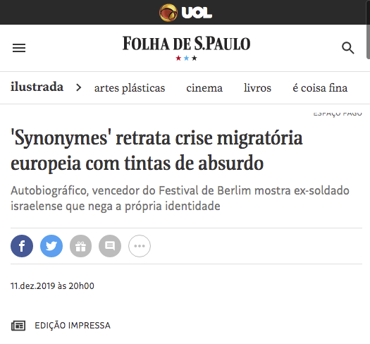 "Synonymes" retrata crise migratória