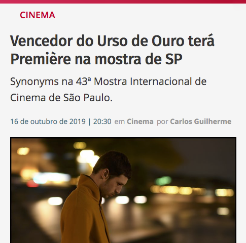 Vencedor do Urso de Outo terá Première da mostra de SP