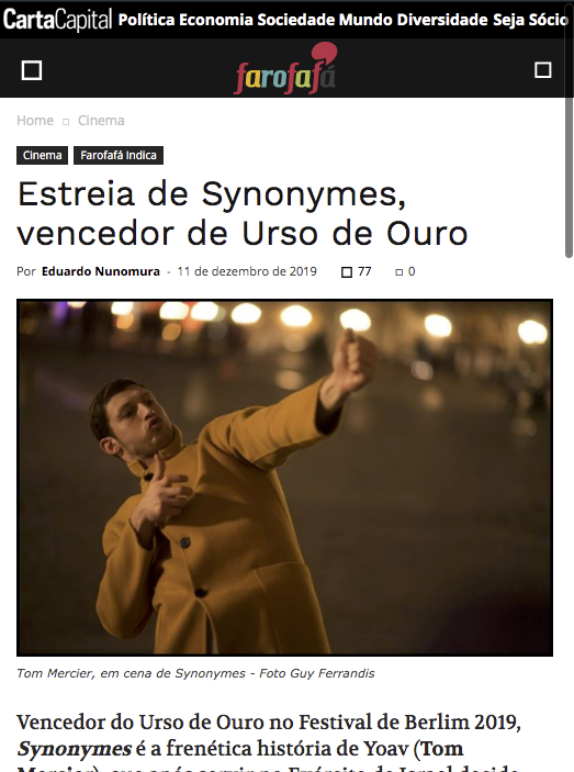 Estreia do vencedor do Urso de Ouro
