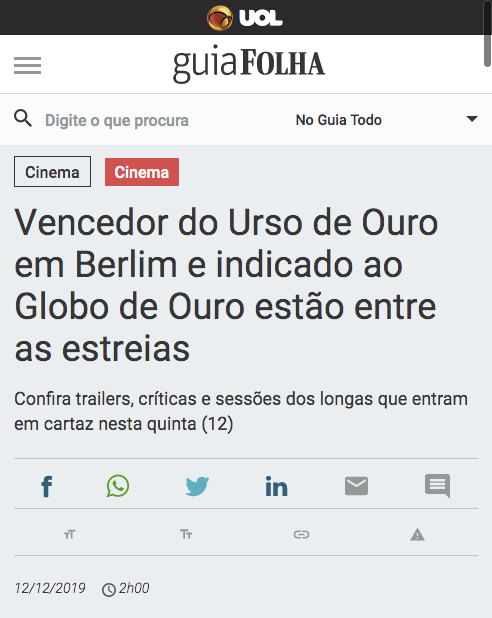 Vencedor do Urso de Ouro em Berlim